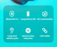 Mini Auriculares Inalámbricos Bluetooth Estilo Deportivo Con Bass Fuerte Universal Para Android Y Apple Control De Volumen Y Cancelación De Ruido Activo - details 1