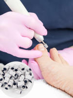 Set De 100 Piezas De Bandas De Lijado Con 1 Pieza De Eje Metálico Para Eliminar Esmalte De Uñas Gel Cutículas Muertas Y Corte De Uñas - details 0