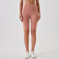 Shorts De Yoga Para Mujer Cintura Alta Transpirables Suaves Y Tensos Leggings De Gimnasio Cortos De Ciclismo Deportivos - details 91
