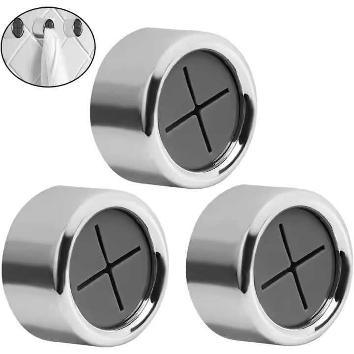 Soporte de toalla redondo adhesivo de 4 piezas, ganchos de toalla adhesivos redondos de montaje en pared, soporte de toalla de té para baño, cocina y hogar - 1