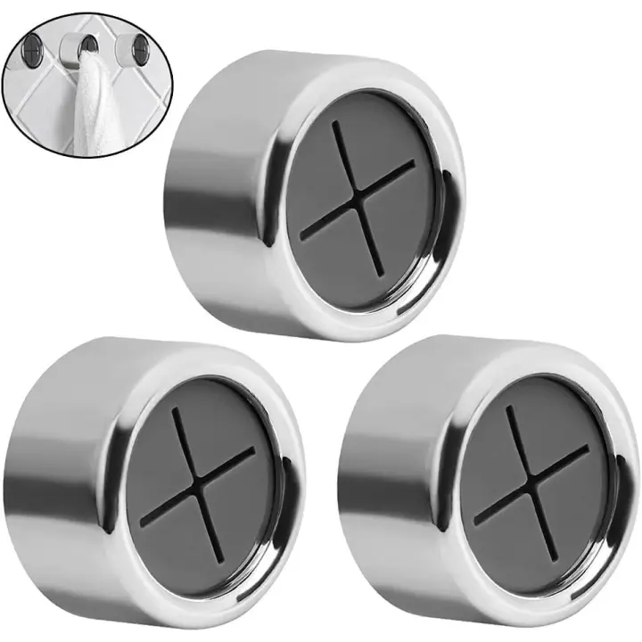Soporte de toalla redondo adhesivo de 4 piezas, ganchos de toalla adhesivos redondos de montaje en pared, soporte de toalla de té para baño, cocina y hogar - 1