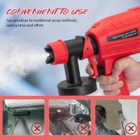 PISTOLA DE  PULVERIZACIÓN eléctrica, pulverizador de pintura de alta potencia, aerógrafo con revestimiento de acero para muebles, fácil de pintar, enchufe europeo, 1000ML - details 0