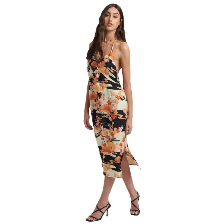 Superdry Vestido Vintage Midi Halter Slip - 1