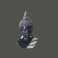 Gissed "Busto de Buda Decorativo – Estatuilla Zen para Hogar, Oficina y Espacios de Meditación – Diseño Elegante en Negro y Plateado – Símbolo de Paz y Serenidad – Ideal para Feng Shui, Relajación y Armonía – Escultura de Resina de Alta Calidad – 18 - details 2
