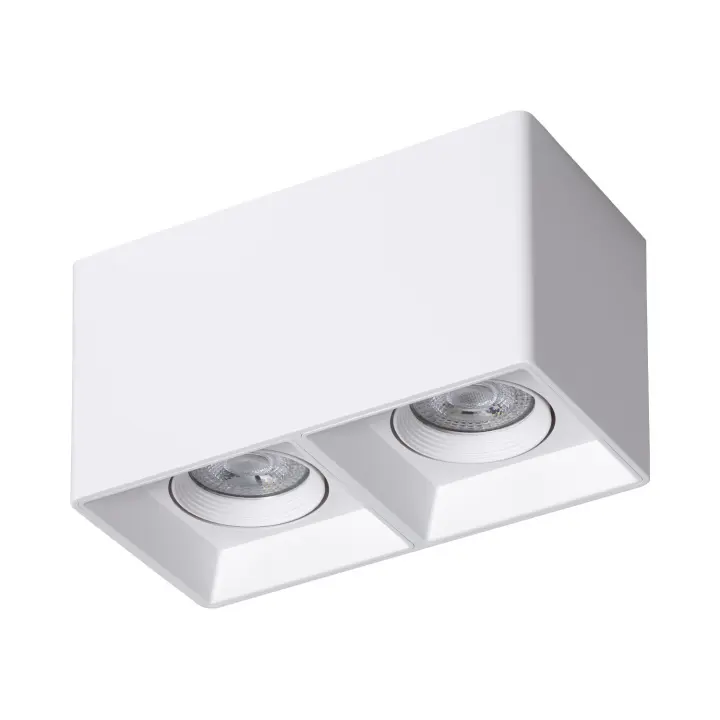 Ledkia Aplique de Techo Doble Blanco con Bombilla GU10 Space - Iluminación Decorativa Minimalista - 1