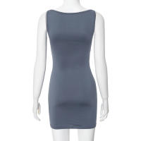 Vestido Bodycon Minimalista Para Mujer Verano Sin Mangas Vestidos De Mujer Sólido Streetwear One Piece Ropa De Oficina Traje De Verano - details 27