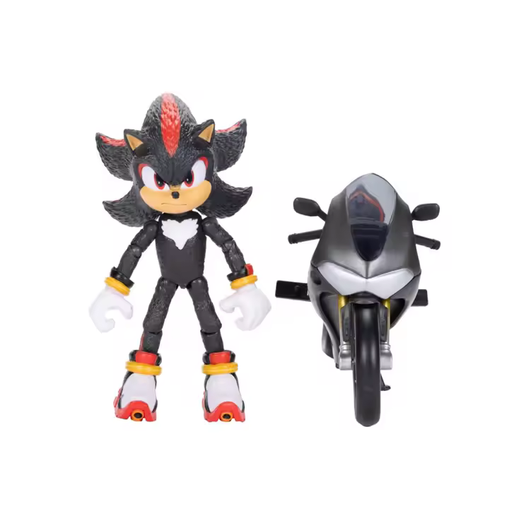 Pack Figura Sonic 3 La Película. Especial de Shadow 13 cm + Motocicleta (Jakks Pacific 424064) - 1