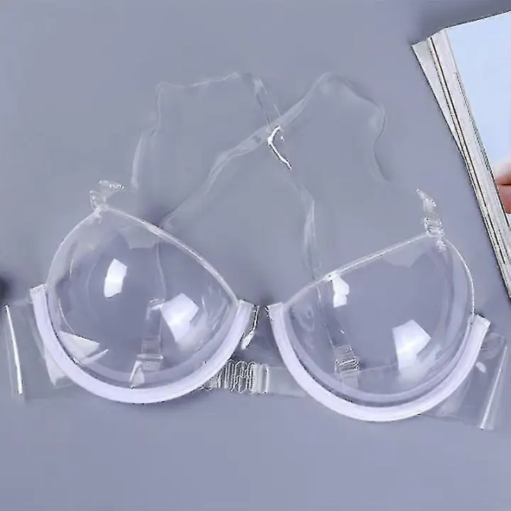 Sujetador push-up transparente 3/4 para mujer, ropa interior Invisible con correa ultrafina - 1