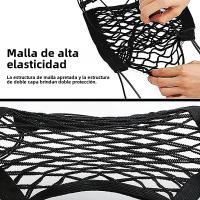 Red De Carga Para Motocicleta Doble Capa De Alta Elasticidad Red De Bungee Para Almacenamiento De Casco 10"X11" Con Gancho Red De Equipaje - details 7