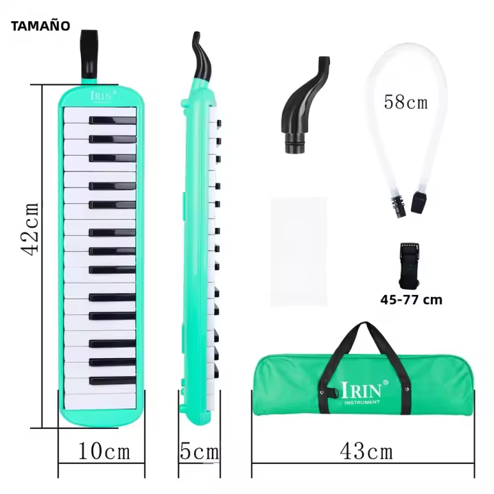 IRIN Melodica De 32 Teclas Instrumento Musical Estilo Piano Con Bolsa De Transporte Y Boquilla Educativo Regalo Ideal - 1