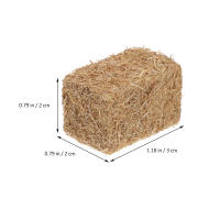 4 Pcs Mini Haystack Decoraciones De Halloween Simuladas Paja En Madera Accesorios De Jardín Para Niños Adornos De Escena De Yarda - details 5