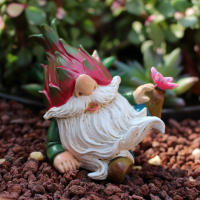 Estatua De Hadas De Resina Divertida Para Jardín 1pc Mini Figura De Elfos Decoración Para El Hogar Impermeable - details 6