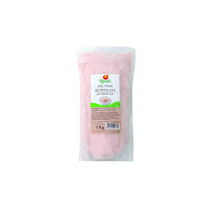 Vegetalia Sal del Himalaya Fina 1kg - Rica en Minerales y 100% Natural - 1