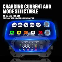 Cargador Inteligente De Batería Para Coche 25A/15A 8- Etapas 12V-24V Para Motocicletas Y Baterías De Ácido Plomo AGM GEL LiFePo4 Reparación De Baterías Con Pulso - details 4