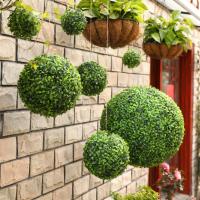 Bola De Grama Artificial De 13cm/18/23/28/36cm Para Decoración De Jardín Exterior Planta Simulada De Plástico Para Propiedades - details 0