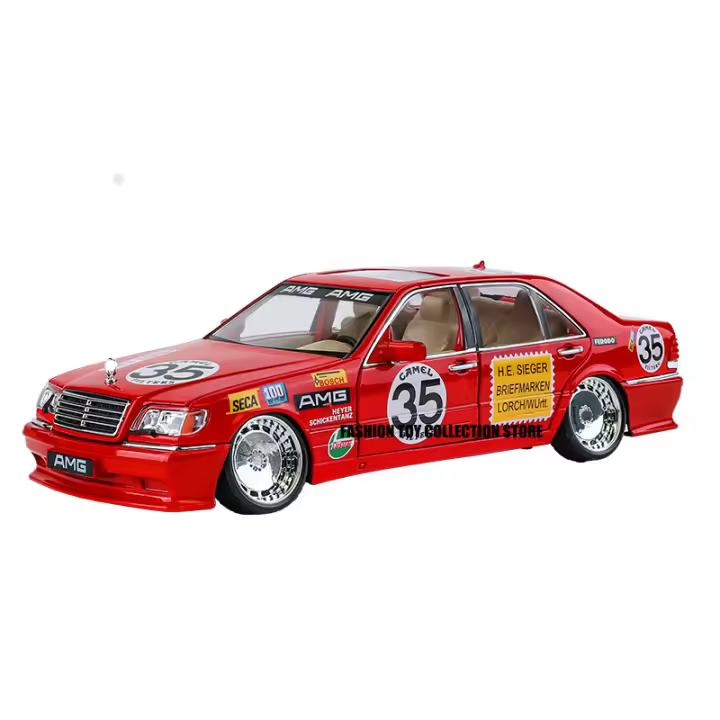 Modelo De Coche De Aleación Escala 1:24 Con Sonido Y Luz Cabeza De Tigre Bens Modificado Juguetes De Decoración Para Niños Regalo - 1