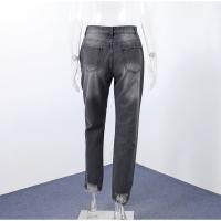Jeans Rectos Para Mujer Moda Alta Cintura Washed Skinny Ropa Trasera Ropa De Lady Commuter Pantalones Delgados Con Agujeros Tendencia De Moda 2025 - details 19