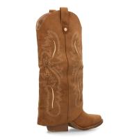 PuntoSalao Botas tacón campero grabado en caña para mujer color camel VR5-2059 - details 2