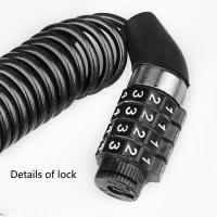 Cerradura De Seguridad Para Casco De Motocicleta Y Vehículos Eléctricos Universal Con Contraseña Antirrobo Para Bicicletas MTB Y Carretera Cierre Portátil Negro - details 3
