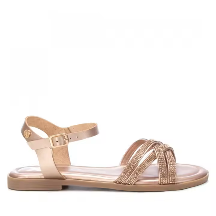 XTI BASIC 142775 Sandalias planas de Mujer 32306 24V SANDALIA PALA TRIAS CRUZADAS NUDE - 1