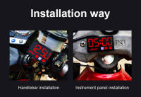Reloj Digital Para Motocicleta 3 En 1 Con Medidor De Temperatura Del Aire Y Agua Voltaje Y Velocidad De Rotación De La Cabeza - details 9