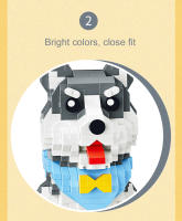Kit De Bloques De Construcción Para Niños Con Modelo De Mascotas Lindas Corgi Shiba Inu Husky Y Gato Azul Mini Bricks Decoración De Escritorio Regalos De Fiestas DIY - details 8