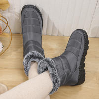 Botas De Nieve Impermeables Antideslizantes Para Mujer Con Peluche Sintética Abrazadera De Plataforma Botines De Invierno Calientes Talla 35-44 - details 8
