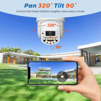 Cámara IP De Seguridad 10MP 5K Wifi Exterior 2.4GHZ 5GHZ PTZ Con Lente Dual Pantalla Dual Alarma Por Email Protección De Seguridad 4K - details 7