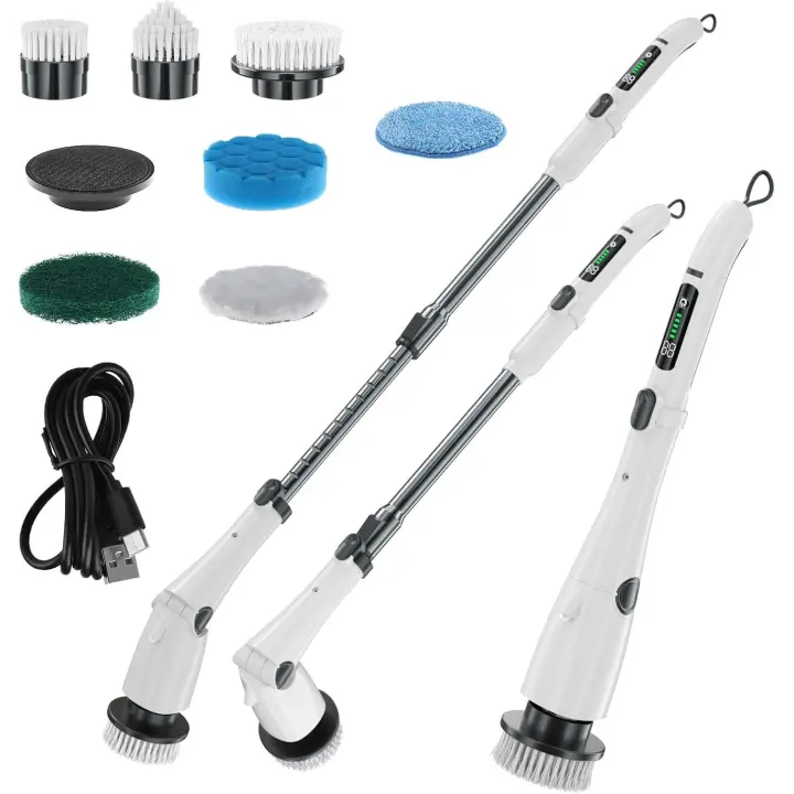 Con 7 cabeceros de reposición y mango de extensión ajustable, suministro de piezas - 1
