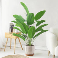 Planta Artificial De Palma Tropical Grande 65-90cm Plástico Realista Monstera Para Decoración De Jardín Y Fiestas En Casa - details 5