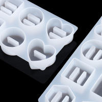 Molde De Silicona Para Anillo Con 8 Agujeros Soporte De Espejo Para Resina Epoxy Cristal Forma Redonda Y Hexagonal DIY Moldes De Joyería - details 4