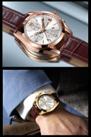 Reloj De Pulsera Deportivo Para Hombre POSHI Nueva Moda 2023 Con Correa De Cuero Lujo Movimiento Cuarzo Impermeable Y Calendario - details 14