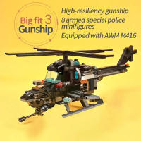 1000PCS Bloques De Construcción De Estación De Policía De La Ciudad Camión SWAT Figura Militar WW2 Para Niños Juguetes Educativos De Plástico ABS Tamaño Pequeño Compatible Con Lego - details 2