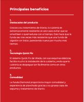 Vileda I Funda Diamond I Funda protegida durante más tiempo de marcas antiestéticas quemaduras o colores amarillentos I Sistema QuickFix con una funda elástica I 1 unidad. - details 0
