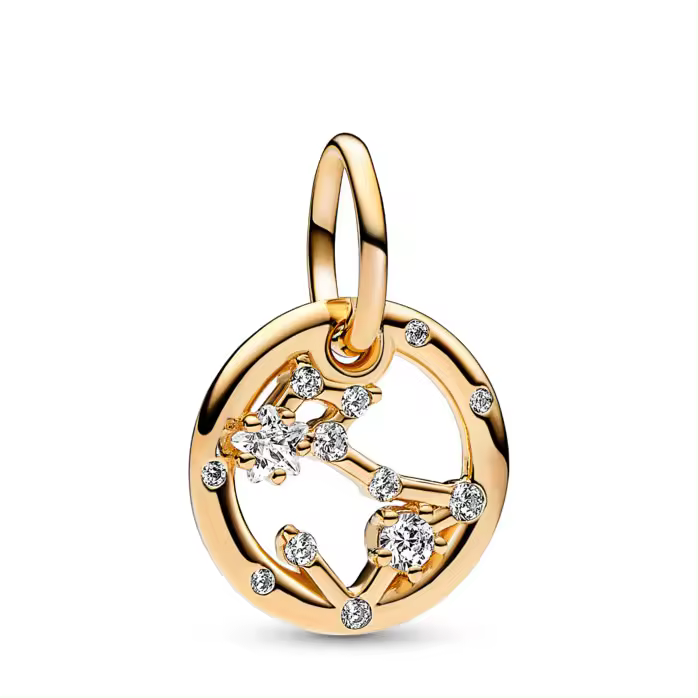 Pandora Charm Colgante con un recubrimiento en oro de Zodiaco Piscis 762724C01 , para Mujer - 1