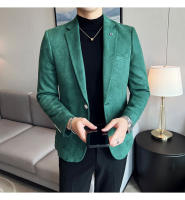 Nueva Moda Chaqueta De Veludo De Ciervo Para Hombre Corte Slim Ajustado Elegante Y Lujo Chaqueta De Negocios Casual Boda Talla Grande Hasta 4XL-S - details 15