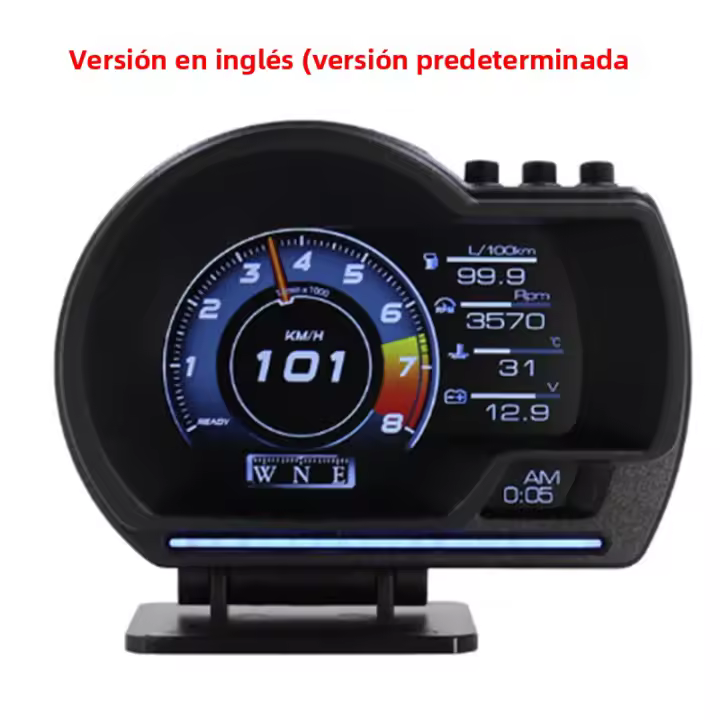 Nuevo A501 Auto Meter Car HUD Turbo Gauge Display OBD2 Digital Smart Odometer Seguridad Alarmas Agua Y Aceite Temperatura RPM - 1