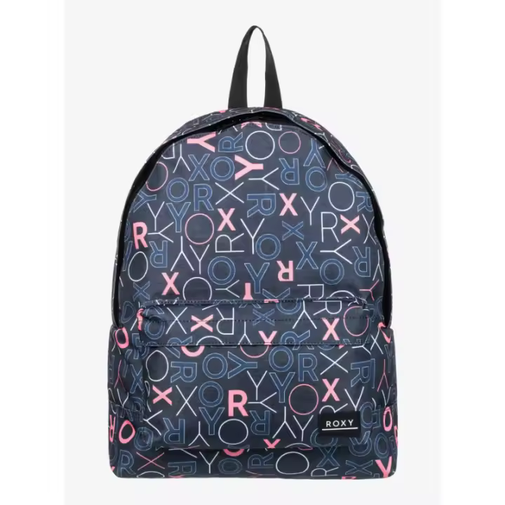 Mochila Roxy Mediana Poliéster Estampada - Compartimentos Cierre Cremallera - Correas Ajustables - Panel Acolchado - 1