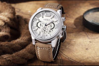 Reloj De Pulsera Deportivo De Lujo Para Hombre MEGIR Con Dial De 48mm Cuarzo Resistente Al Agua De Leather Calendario Cronógrafo Moda Y Casual - details 18