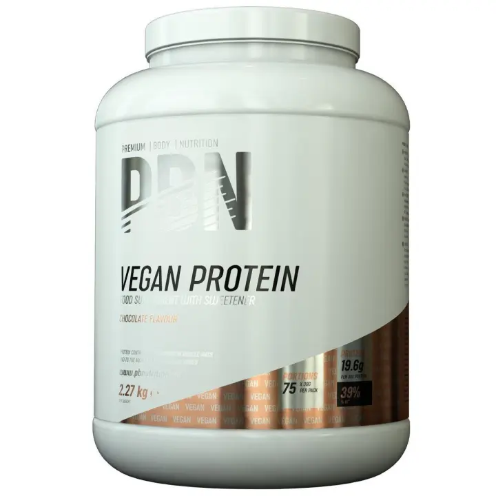 PBN Premium Body Nutrition - Bote de proteínas veganas, 2,27 kg - 1