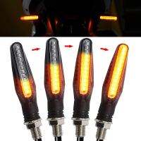 2PCS Luz De Señalización LED Para Motocicleta Universal 12V IP68 Impermeable Amarilla Indicador Farol Trasero Accesorios - details 0