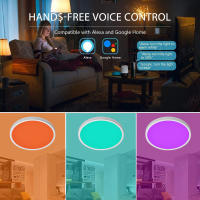 Lámpara De Techo WiFi LED Moderna Nórdica Con Luz Redonda Inteligente Dimmable RGB+CW+WW Compatible Con Alexa Google Iluminación Interior - details 7