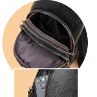 Bolsa De Pecho Para Hombre 100% Cuero Genuino Bolsa De Hombro Mensajero Casual Bandolera Estilo Fashion Bolsa De Mano Pura - details 0