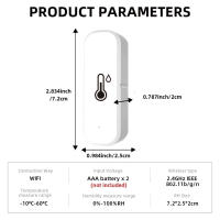 Sensor Inteligente De Temperatura Y Humedad WiFi Batería Poderada Monitoreo Por APP Compatible Con Alexa Y Google Home - details 6