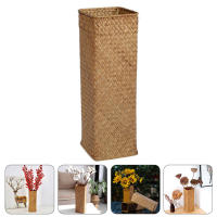 Bonito Portador De Flora Pequeño Vaso Flor Moderno Maceta De Cesta Tulipán Algas Marinas Alto Hecho De Paja Tejida Para Flores - details 1