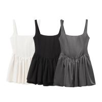 Vestido Mini De Noche Sin Mangas Para Mujer Estilo Chic De Club Fiesta Con Cuello Cuadrado Y Espalda Descubierta Polyester - details 0