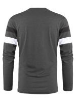 Camiseta informal de manga larga con cuello redondo para hombre, camisa deportiva de moda con bloques de color, para primavera y otoño - details 27