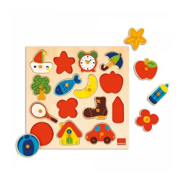 PUZZLE SILUETAS 15 PCS. MADERA GOULA DE DISET - 1