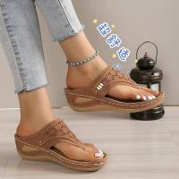 Chinclas de Verano with Costura, Tacón de cuña, Suela Gruesa, para el pie - details 6