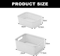 GmeDhc 5 PCS Cajas Almacenaje Plastico, Caja de Almacenamiento para Hogar, Cajas Organizadoras de Plástico con Asas, Cestas Organizadoras Almacenaje, para Cocina, Armario, Oficina, Baño - details 0